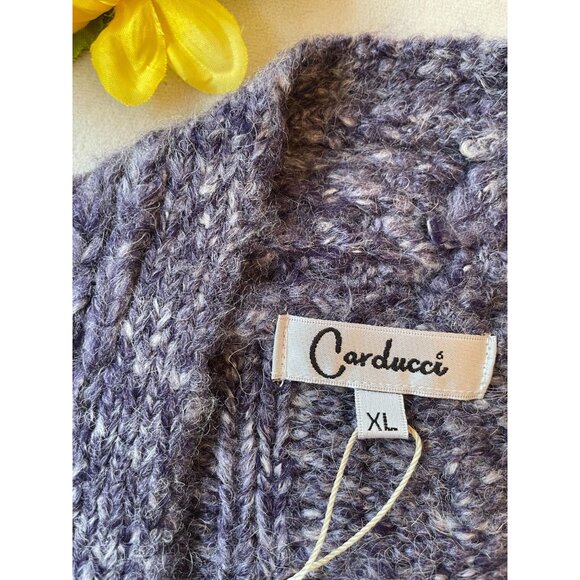 NWT Carducci Womens XL Cable Knitted Very Soft Cardigan Sweater Corpcore - Picture 4 of 10